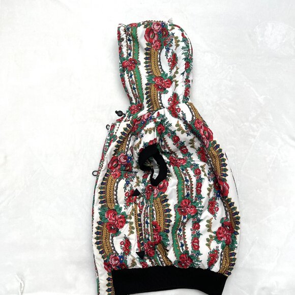 Love couture flower puffer hooded vest M - Picture 11 of 14